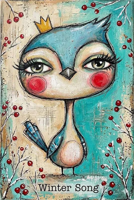 Whimsical Folk Art Character Canvases