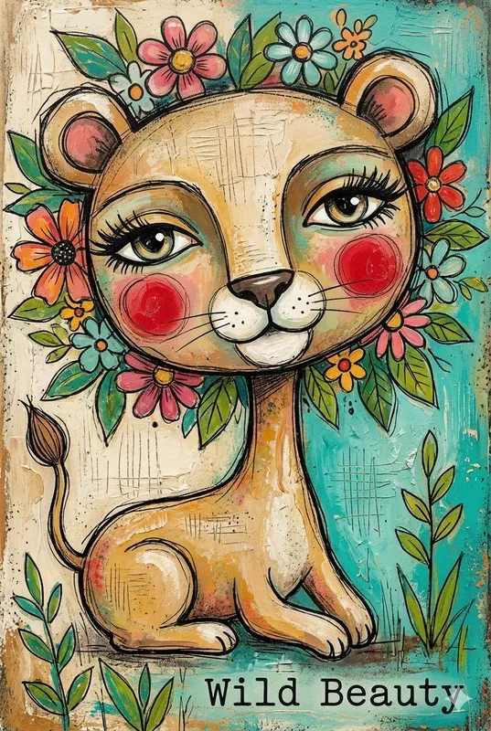 Whimsical Folk Art Character Canvases