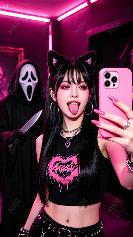 Ghostface Mirror Girls Selfies