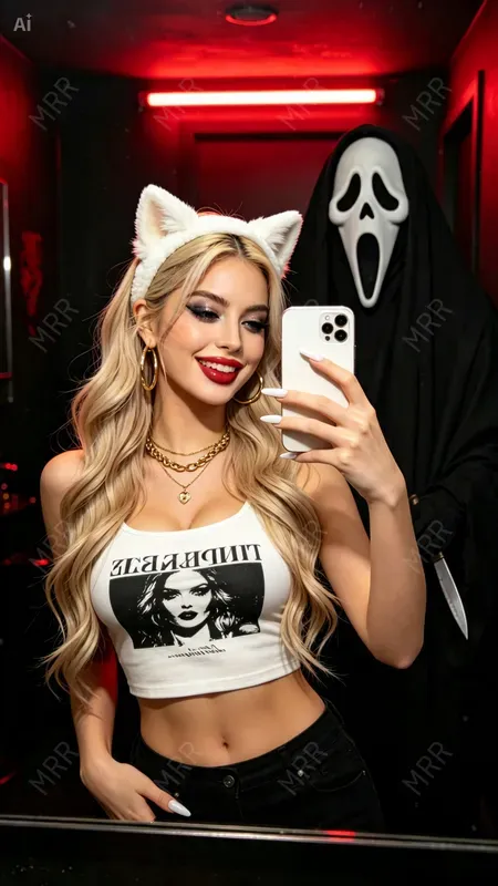 Ghostface Mirror Girls Selfies
