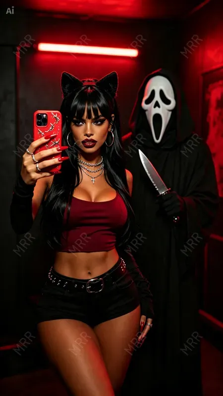 Ghostface Mirror Girls Selfies
