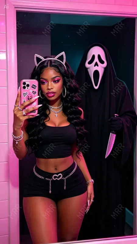 Ghostface Mirror Girls Selfies