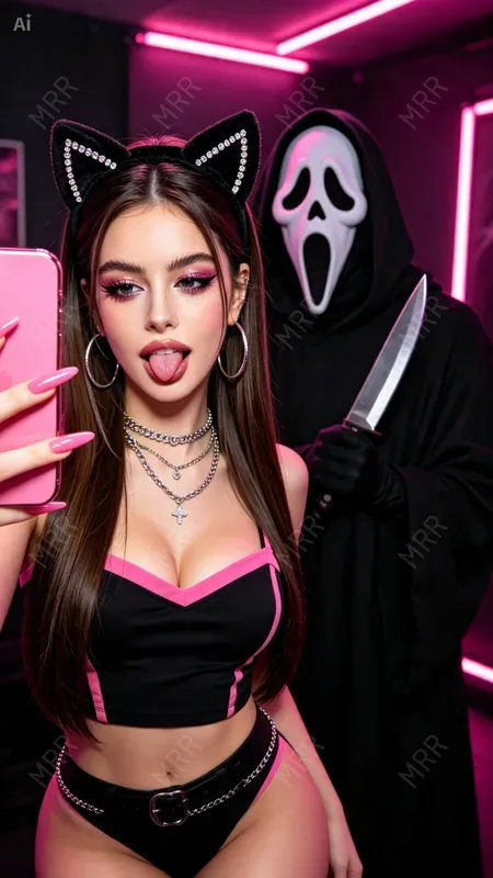 Ghostface Mirror Girls Selfies