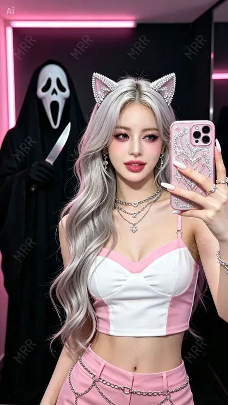 Ghostface Mirror Girls Selfies
