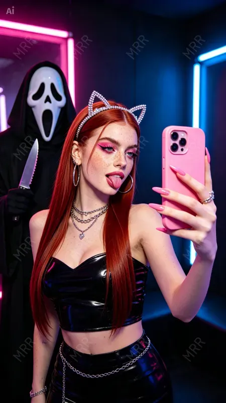 Ghostface Mirror Girls Selfies