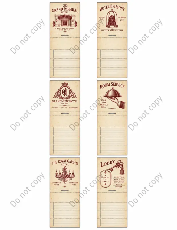 Junk Journal Matchbook Note Sheets