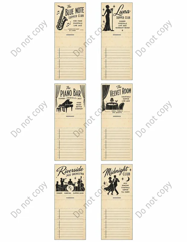 Junk Journal Matchbook Note Sheets