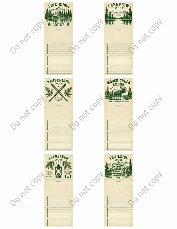 Junk Journal Matchbook Note Sheets