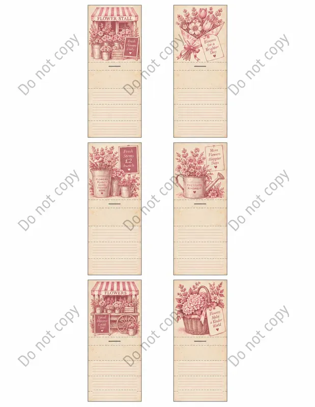 Junk Journal Matchbook Note Sheets