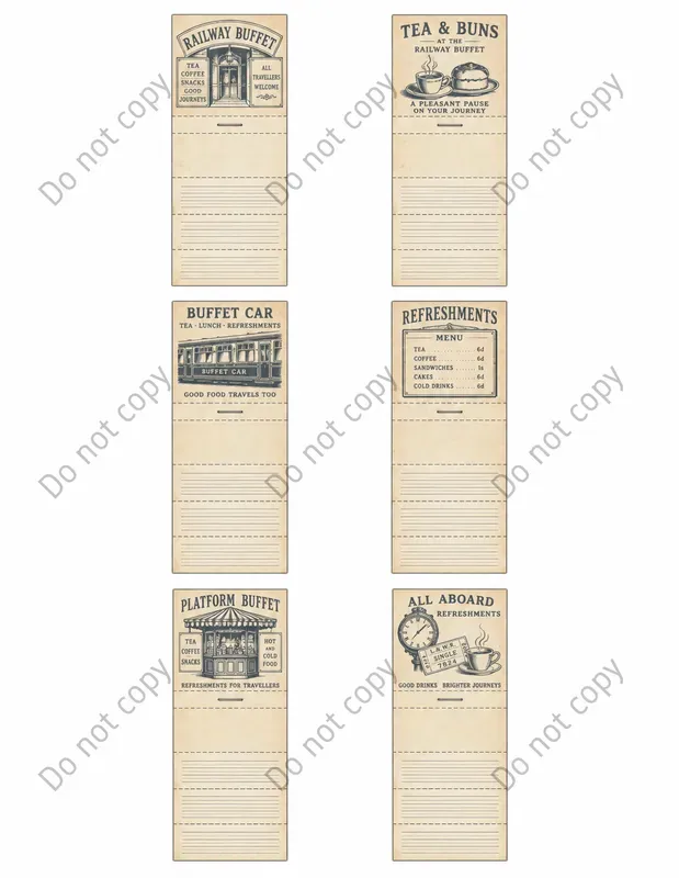 Junk Journal Matchbook Note Sheets