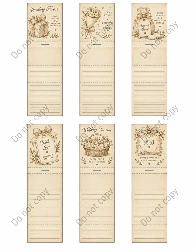 Junk Journal Matchbook Note Sheets
