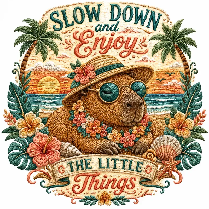 Vintage Summer Embroidery Art Sets
