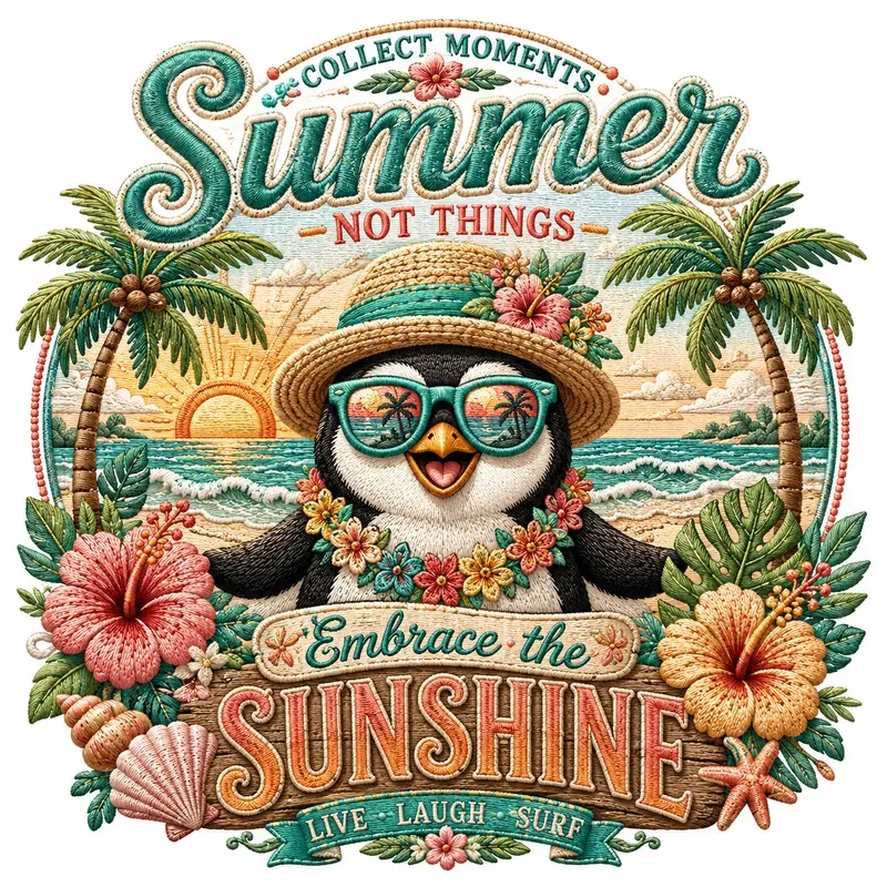 Vintage Summer Embroidery Art Sets