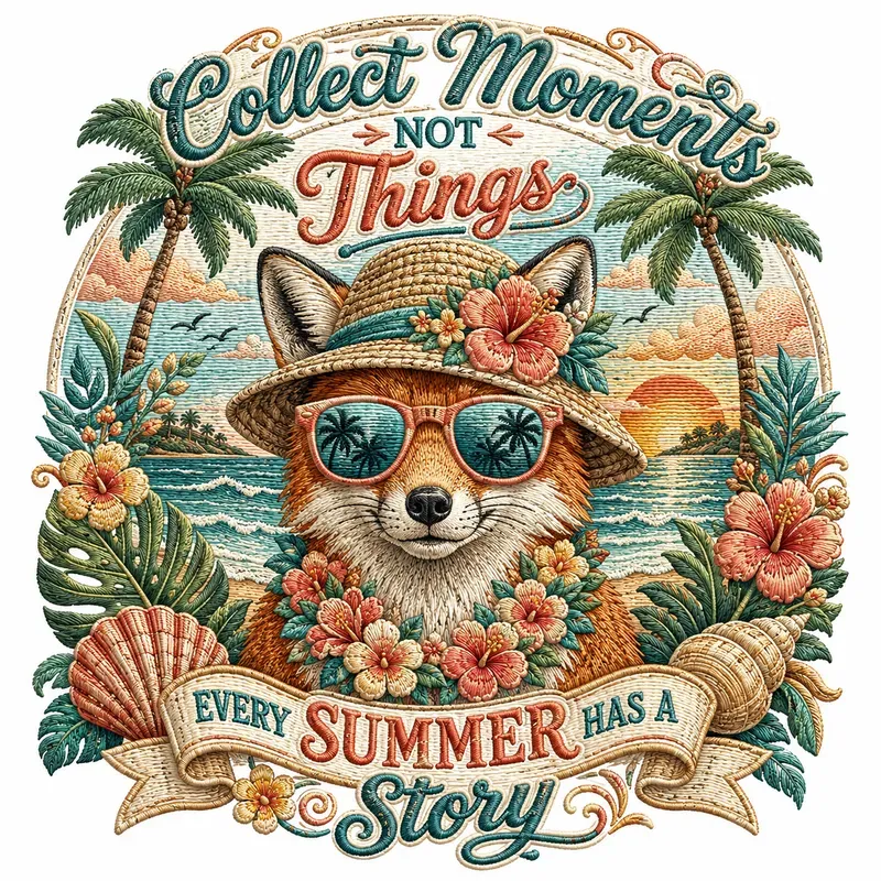 Vintage Summer Embroidery Art Sets