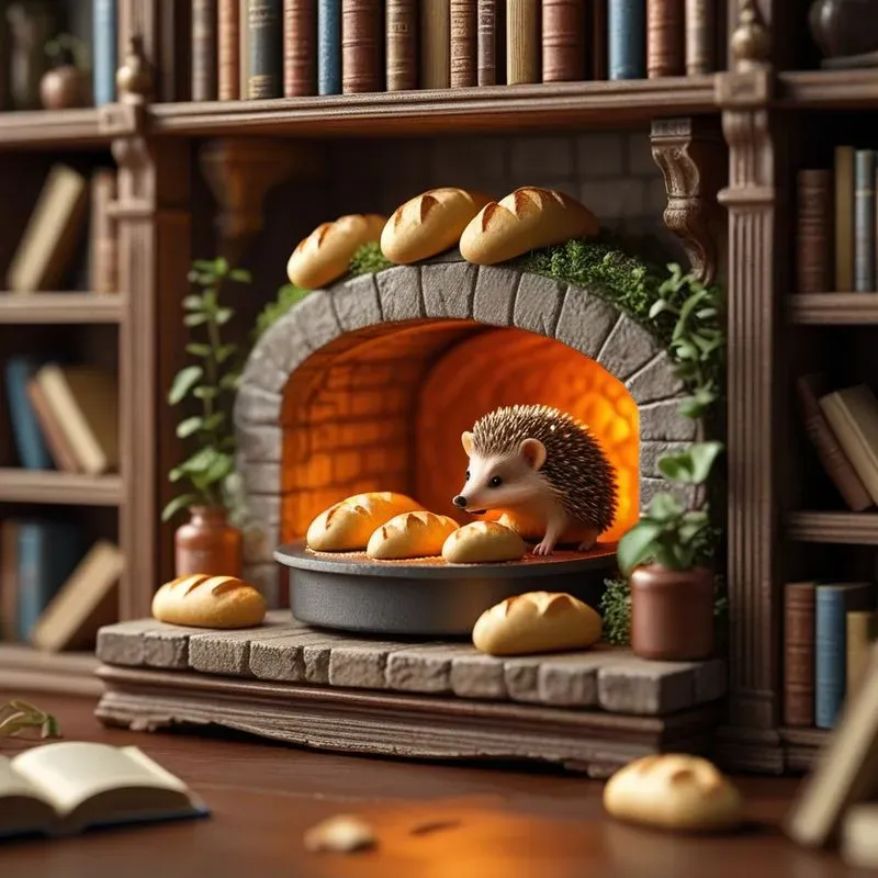 3D Miniature Cozy Animal Book Nooks