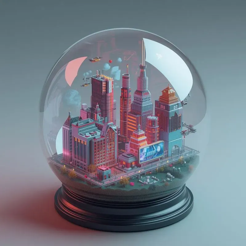 Miniature 3D Isometric Diorama Worlds