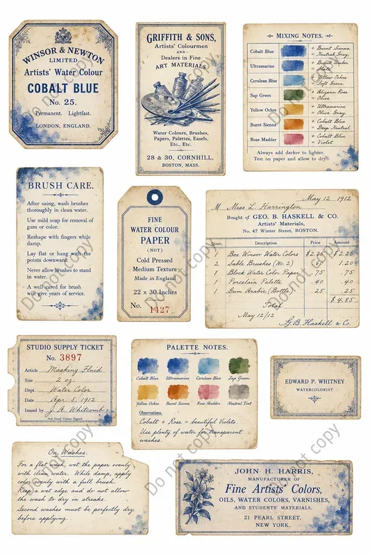 Vintage Artist Studio Ephemera