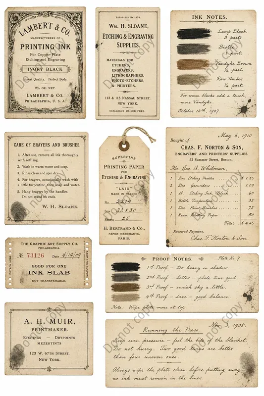 Vintage Artist Studio Ephemera