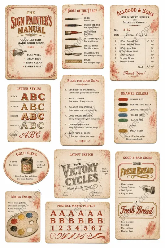 Vintage Artist Studio Ephemera