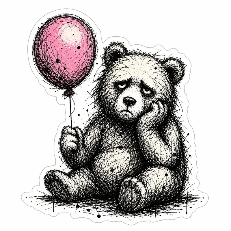 Scribble Sketch Sticker Art