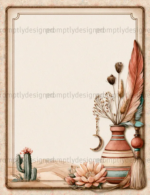 Desert Boho Junk Journal Pages