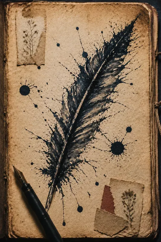 Ink Splash Figure Junk Journal Pages