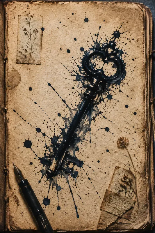 Ink Splash Figure Junk Journal Pages
