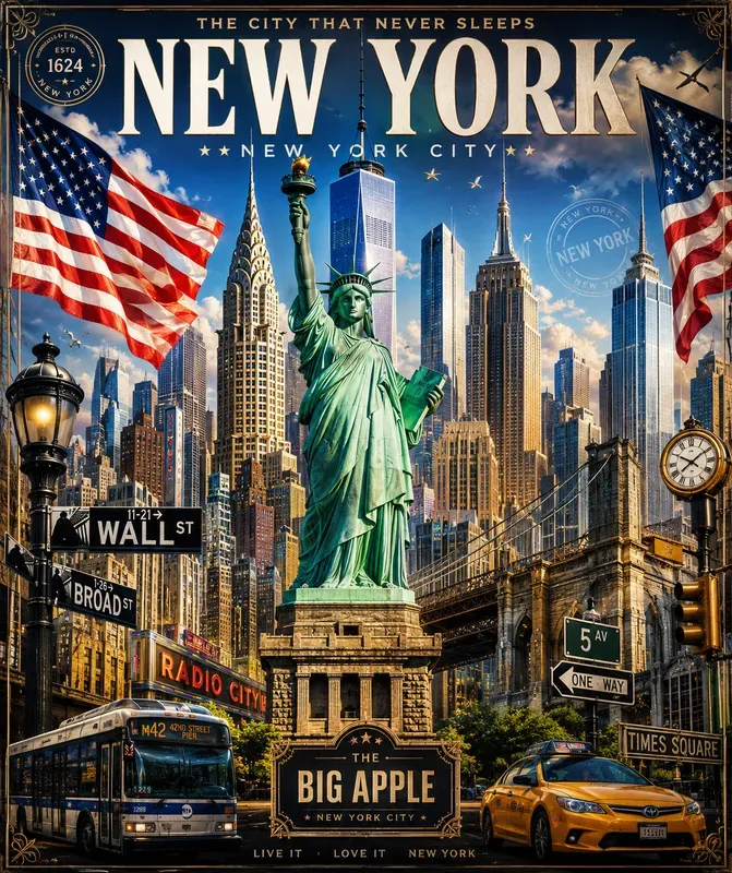 Patriotic Landmark Collage Generator