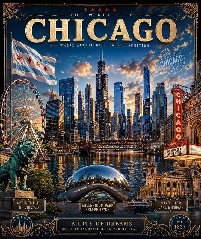 Patriotic Landmark Collage Generator