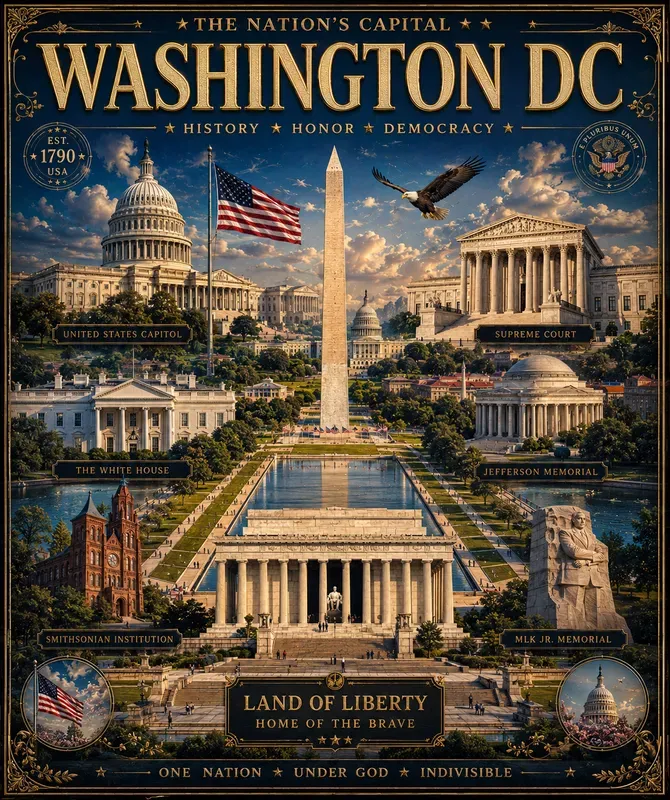 Patriotic Landmark Collage Generator
