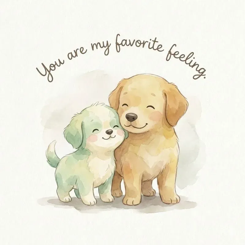 Cute Watercolor Love Quote Illustrations