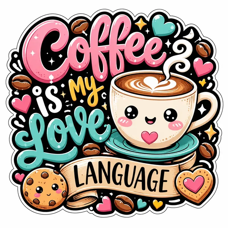 Cute Doodle Quote Stickers