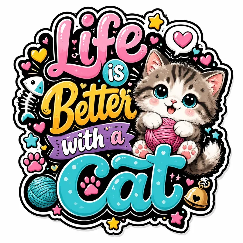 Cute Doodle Quote Stickers
