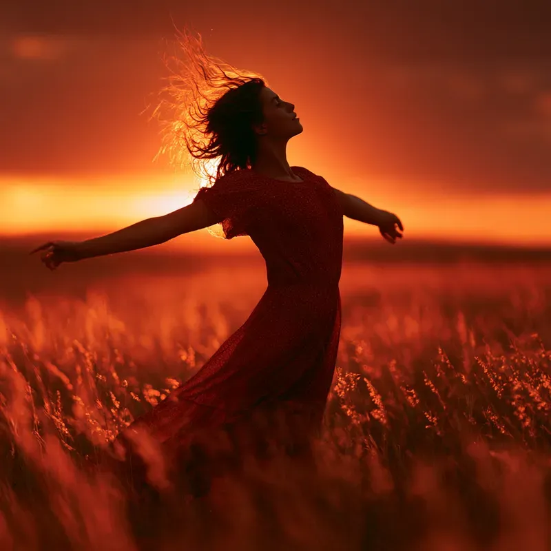 Sunset Red Glow Style Photography