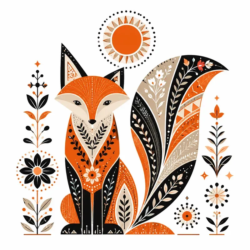 Modern Folk Animal Poster Generator