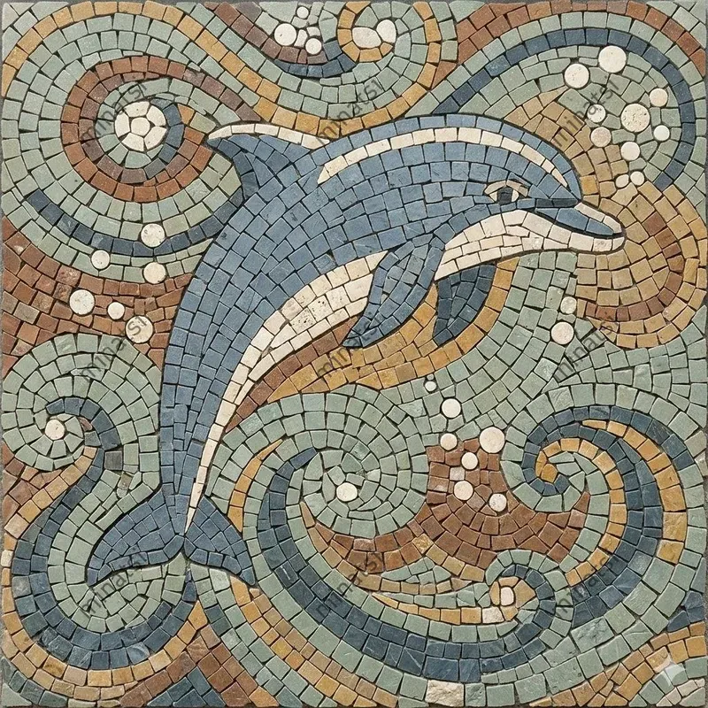 Ancient Mosaic Marine Life Collections