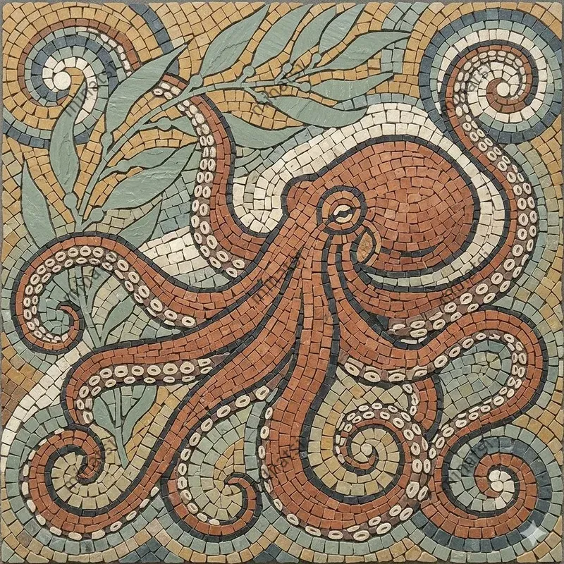 Ancient Mosaic Marine Life Collections