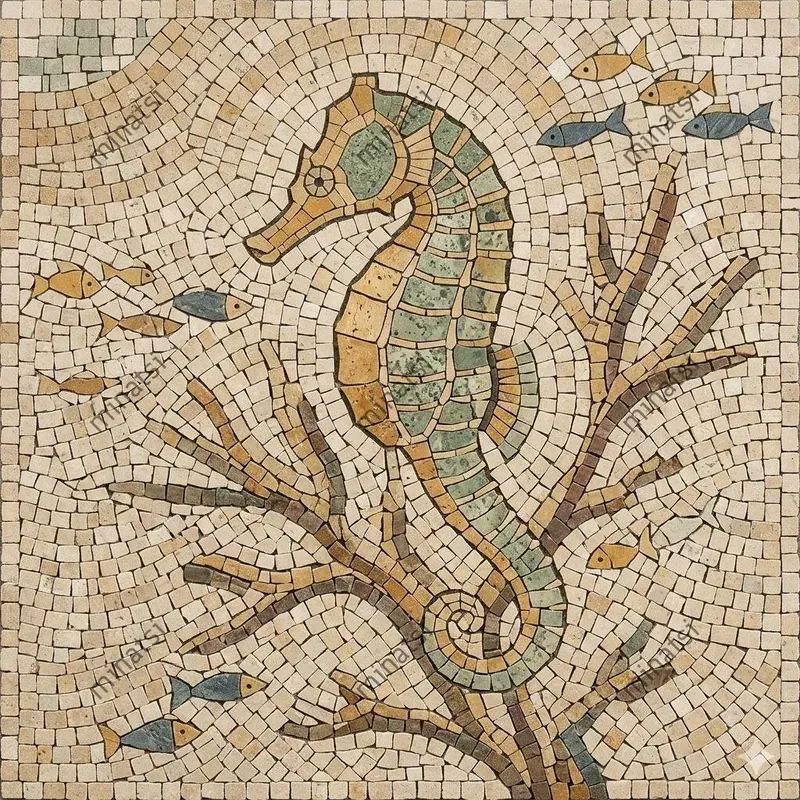 Ancient Mosaic Marine Life Collections