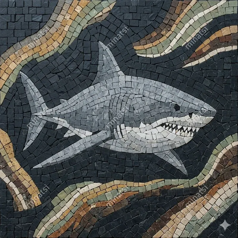 Ancient Mosaic Marine Life Collections