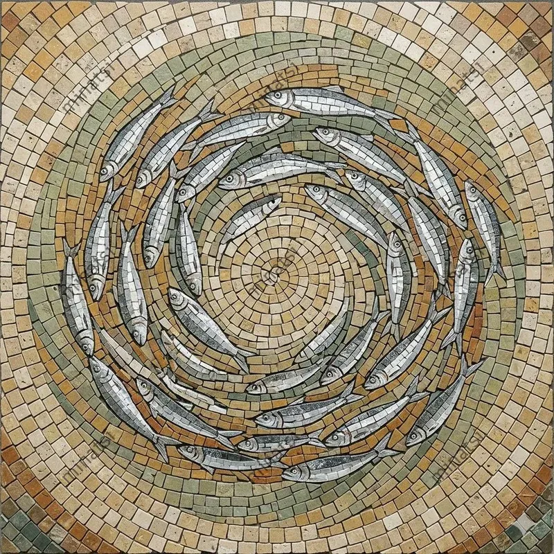 Ancient Mosaic Marine Life Collections