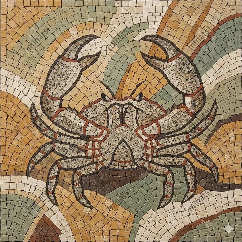 Ancient Mosaic Marine Life Collections