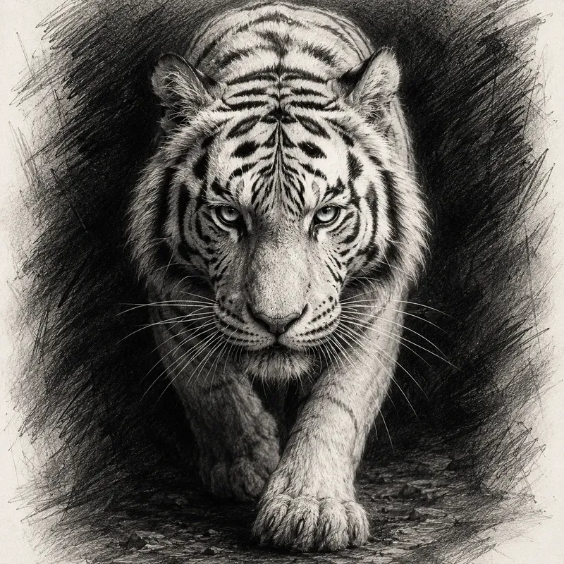Dramatic Pencil Sketch Art