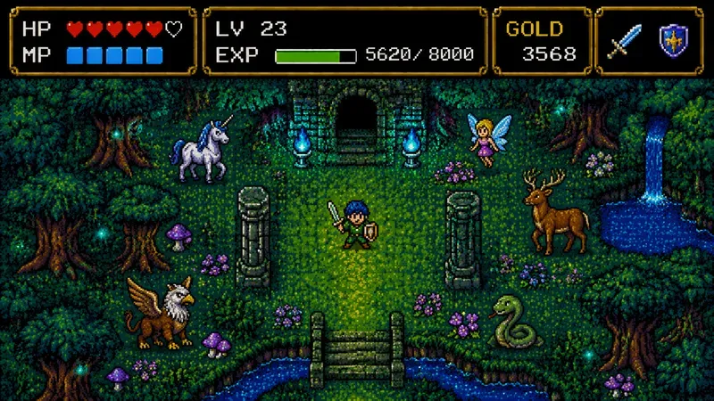 8bit RPG Hud Screenshot Generator