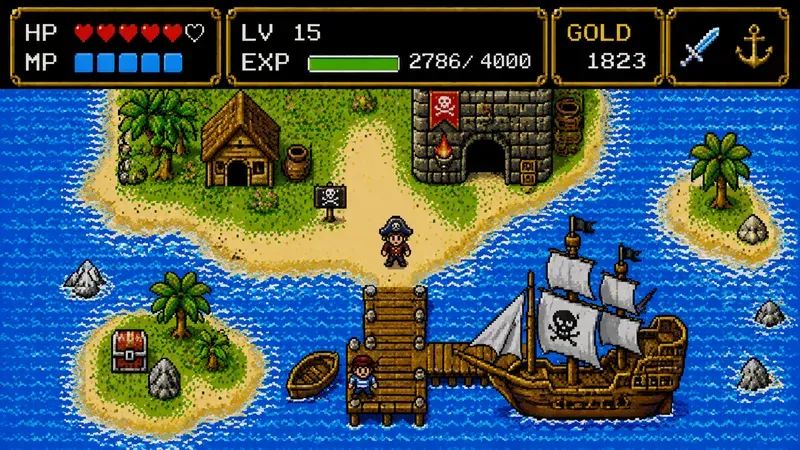 8bit RPG Hud Screenshot Generator