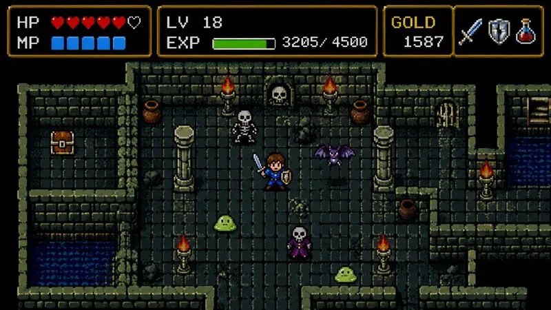 8bit RPG Hud Screenshot Generator