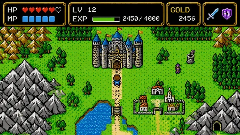 8bit RPG Hud Screenshot Generator