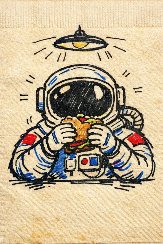 Felttip Character Napkin Doodles