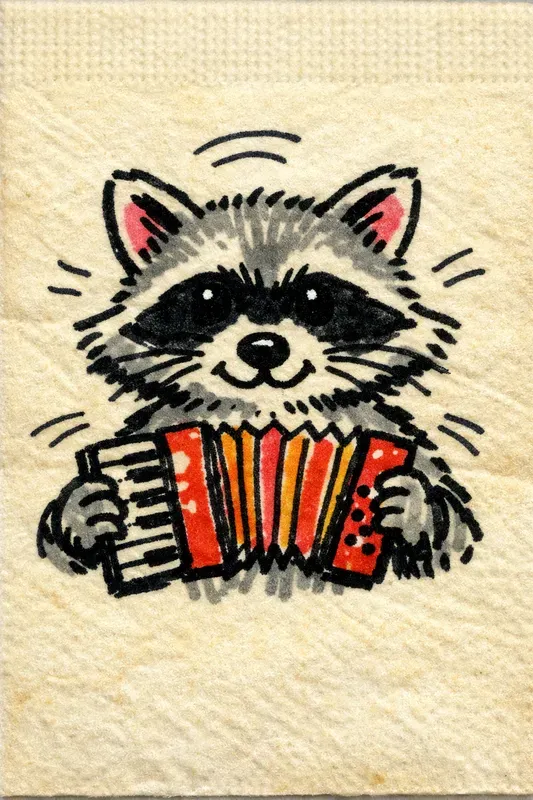 Felttip Character Napkin Doodles