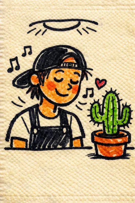 Felttip Character Napkin Doodles
