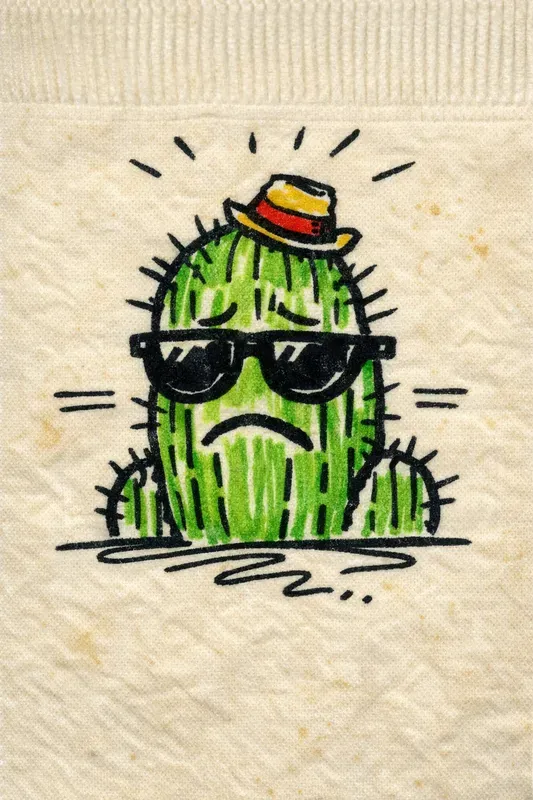 Felttip Character Napkin Doodles